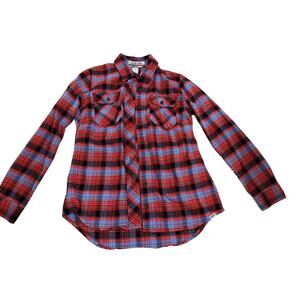 Duluth Trading Company red white plaid flannel Christmas holiday winter sz XS